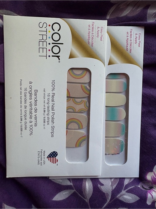 Color Street Other - Sea Pink Skies & Over the Rainbow Color Street nail polish strips